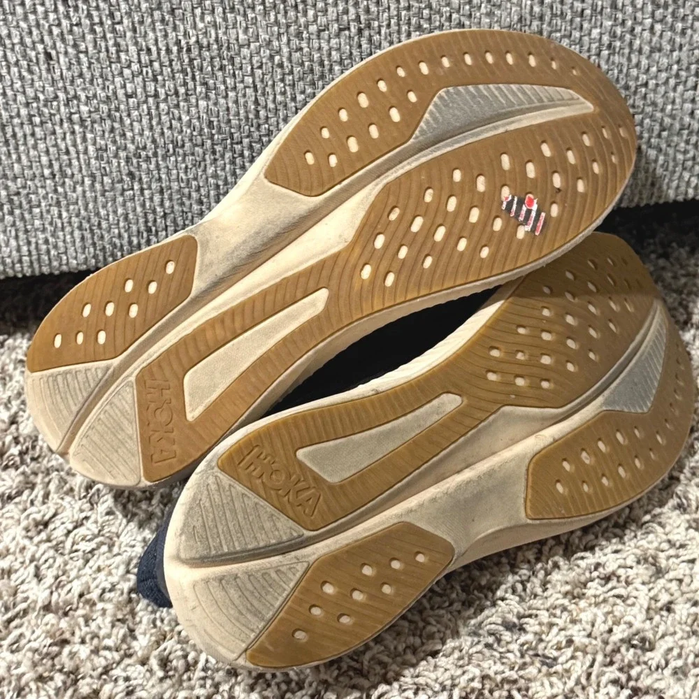 Hoka Mach 6 Mens 10.5 Navy Oat Milk Running Shoes Sneakers 1144032 VCK